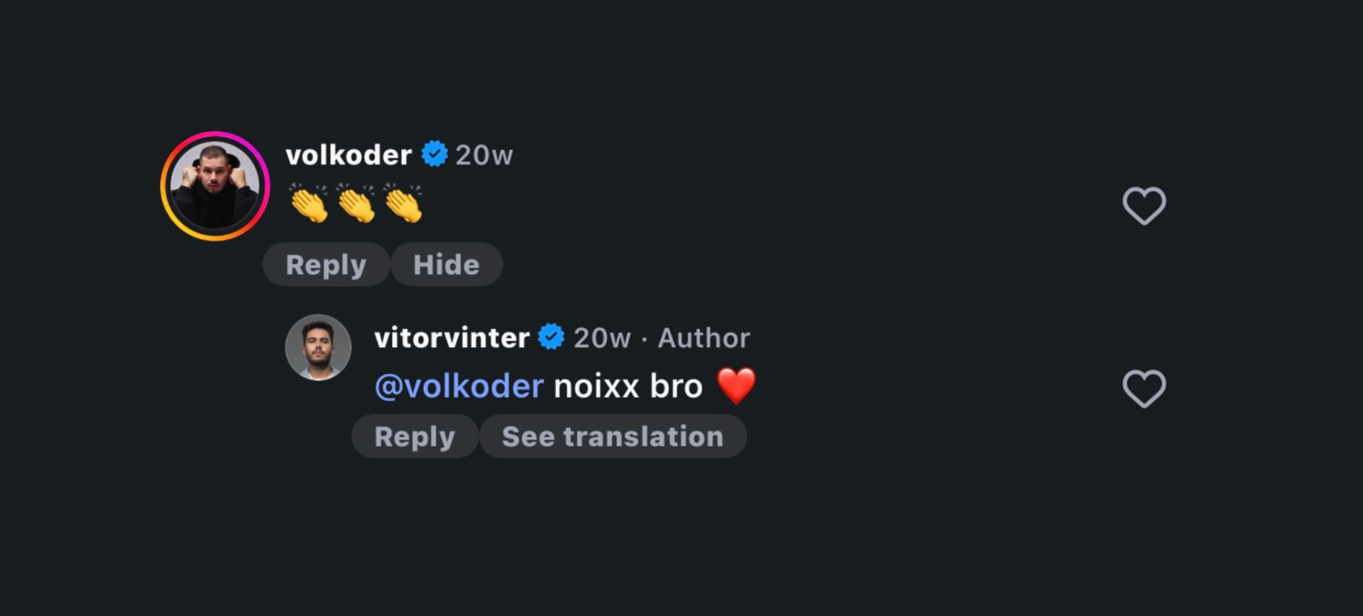Artist testimonial about Vinter